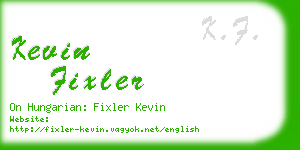 kevin fixler business card